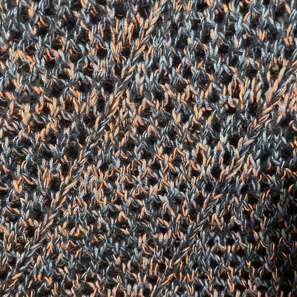 John Paul Richard Open Knit Pullover, Medium, Peach & slate blue, Like New! - Picture 5 of 7